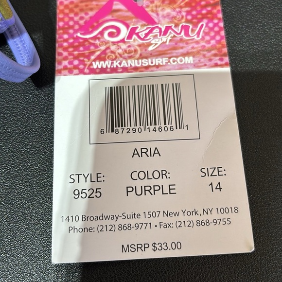 Kanu UPF 50-+ Swim top, strappy X back, geometric print - Picture 5 of 8